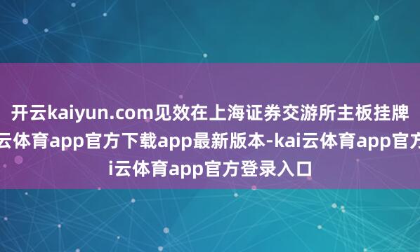 开云kaiyun.com见效在上海证券交游所主板挂牌上市-kai云体育app官方下载app最新版本-kai云体育app官方登录入口