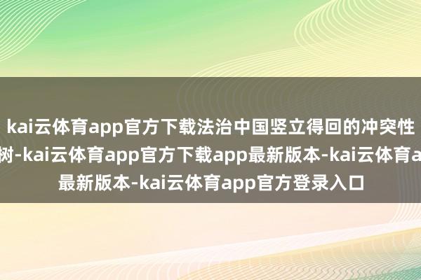 kai云体育app官方下载法治中国竖立得回的冲突性弘扬、历史性建树-kai云体育