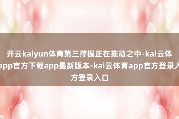 开云kaiyun体育第三撑握正在推动之中-kai云体育app官方下载app最新版